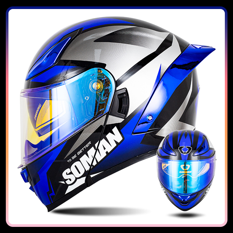 Helm motor Flip Up wajah penuh - Modular Flip Up Motorcycle Helmet Dot Approved ulasan dan harga