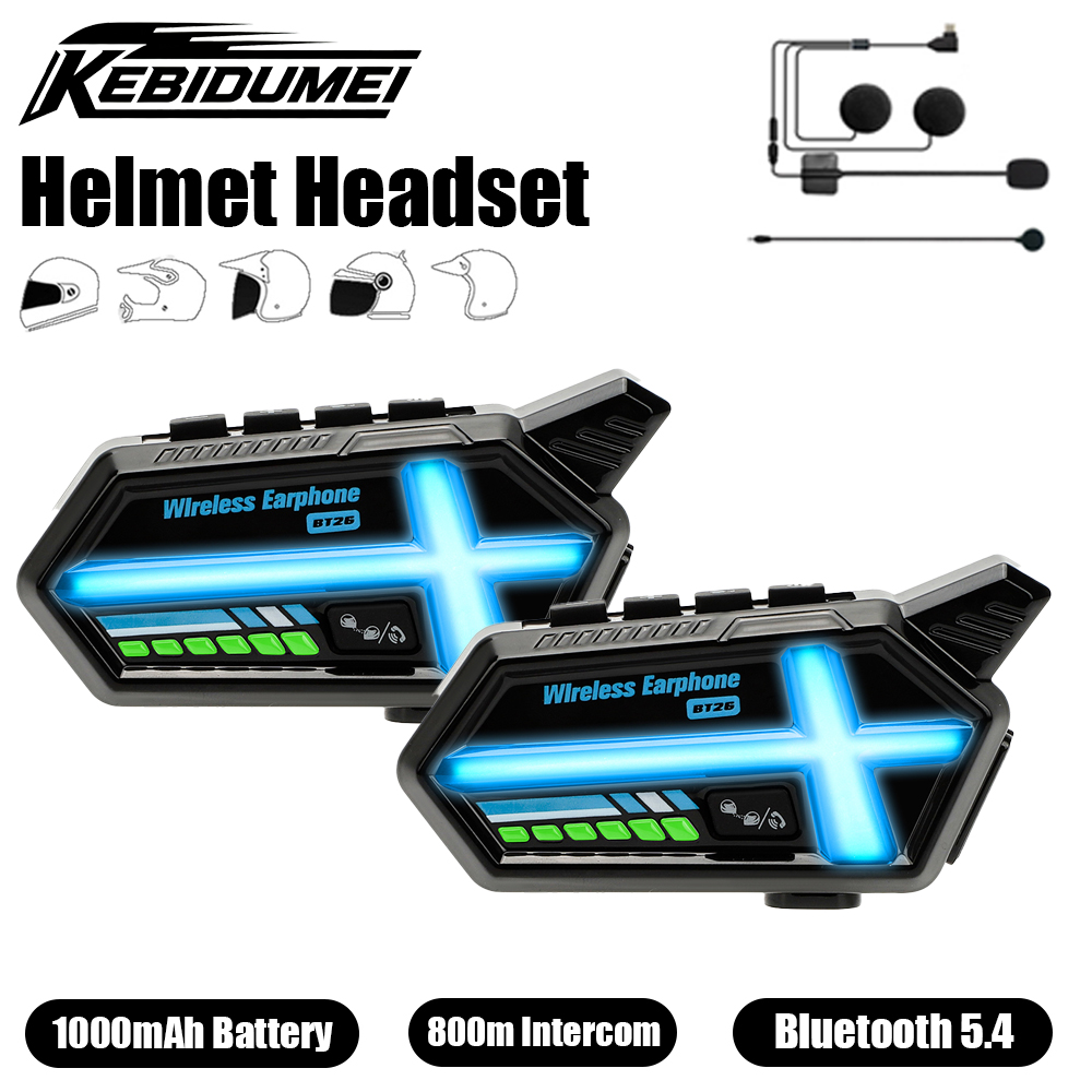KEBIDUMEI BT26 Headset Helm Sp - Universal Motorcycle Helmet Intercom Headset ulasan dan harga