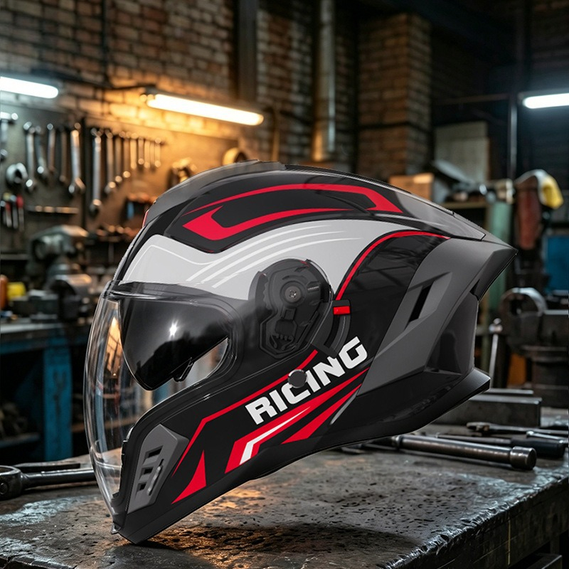 Helm Sepeda Motor Empat Musim  - Full Face Motorcycle Helmet With Bluetooth ulasan dan harga