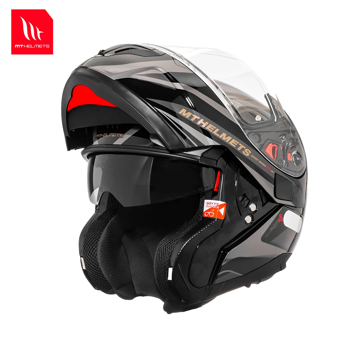 Helm Sepeda Motor Flip Up MT A - Full Face Motorcycle Helmet With Bluetooth ulasan dan harga